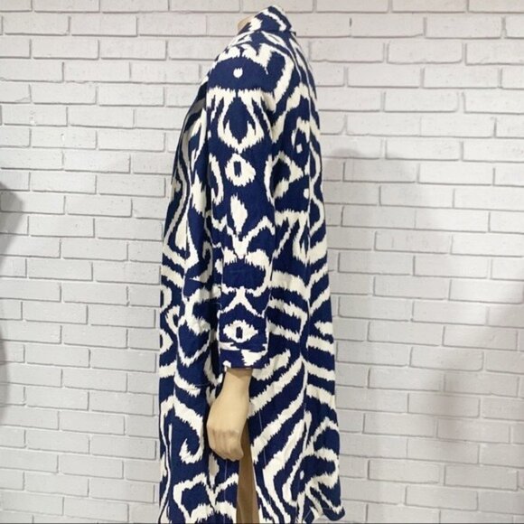 Anthropologie Women’s Blue Motif Robbie Duster Jacket - Picture 8 of 15